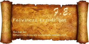 Felvinczi Erzsébet névjegykártya